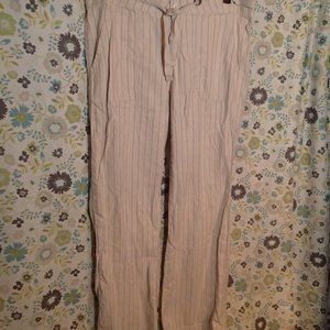 Prana striped cream colored beach pant, Size 10
